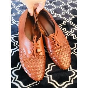 Leather Oxford flats